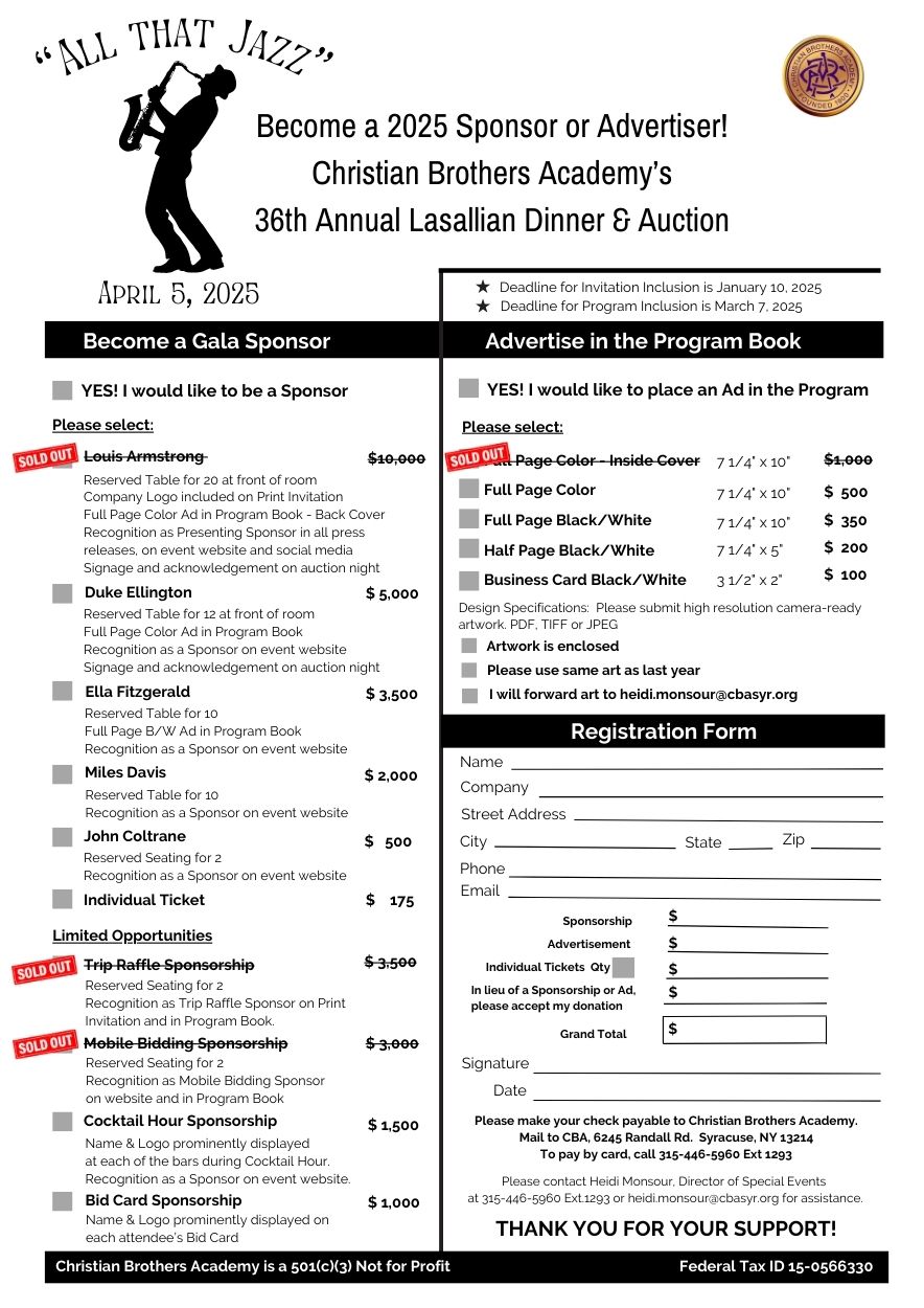 Sponsorship & Advertising Form